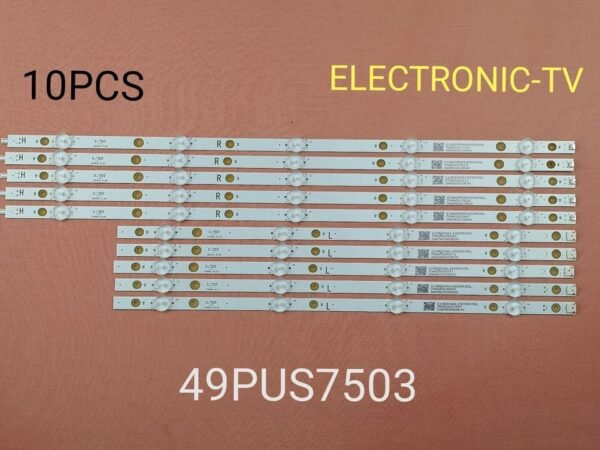 10 Barrettes Leds Pour Philips 49PUS7503