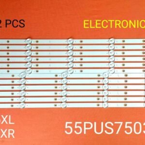 12 Barrettes Leds Pour Philips 55PUS7503