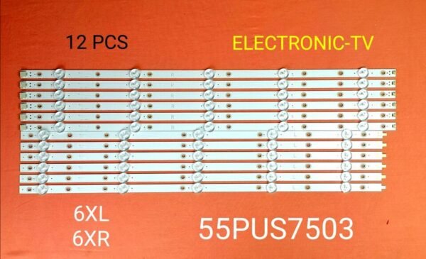 12 Barrettes Leds Pour Philips 55PUS7503