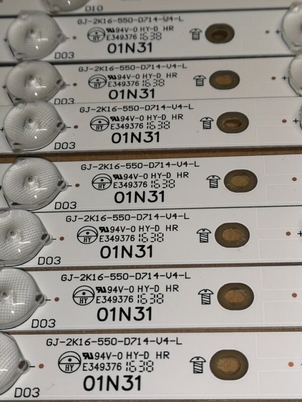 13 Barrettes LED L/R: GJ-2K16-550-D714-V4-R(x6) /L(x7) pour PHILIPS 55PUH6101 – Image 3