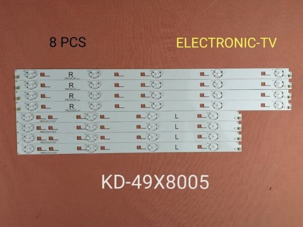 8 barrettes Leds POUR SONY KD-49X8005
