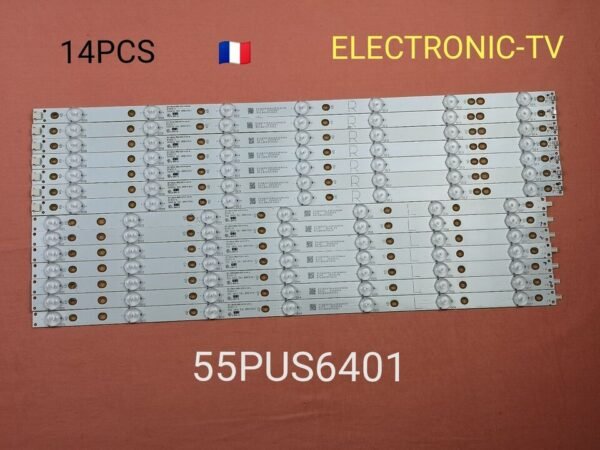 Barrettes LED( kit complet ) L/R: GJ-2K16-550-D714-V4-R/L pour PHILIPS 55PUS6401